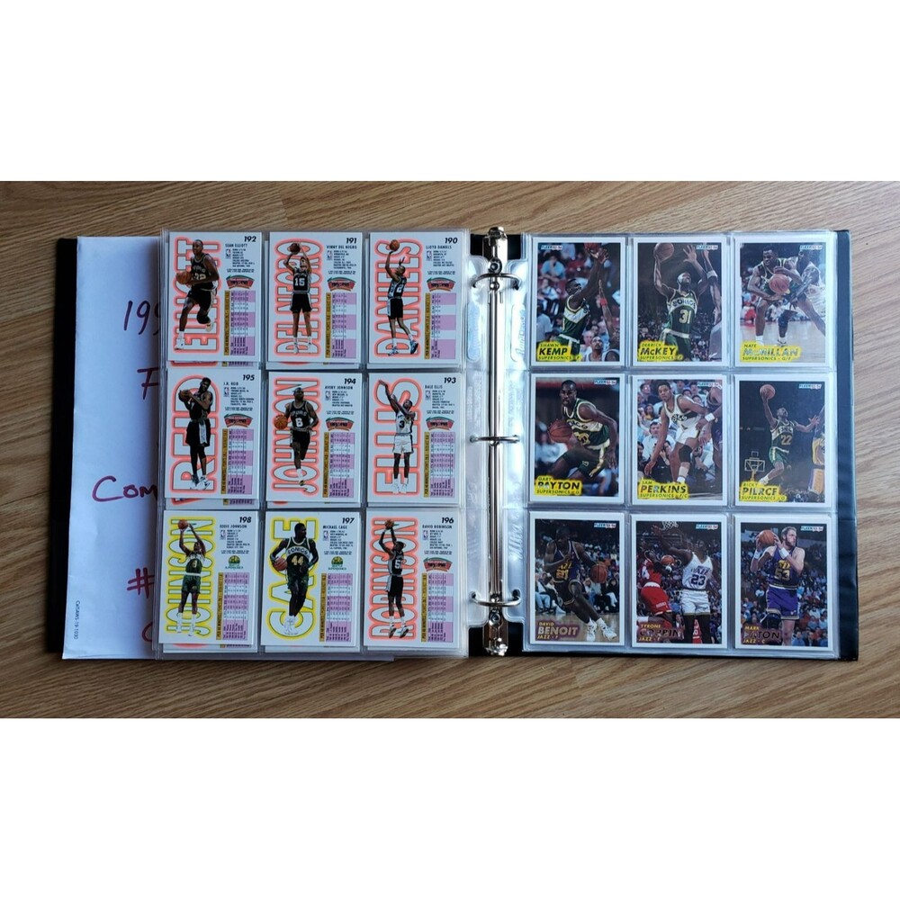1993-94 Fleer NBA BASKETBALL COMPLETE SET SERIES 1 #1-240 W/BINDER & PROTECTORS - Picture 5 of 16